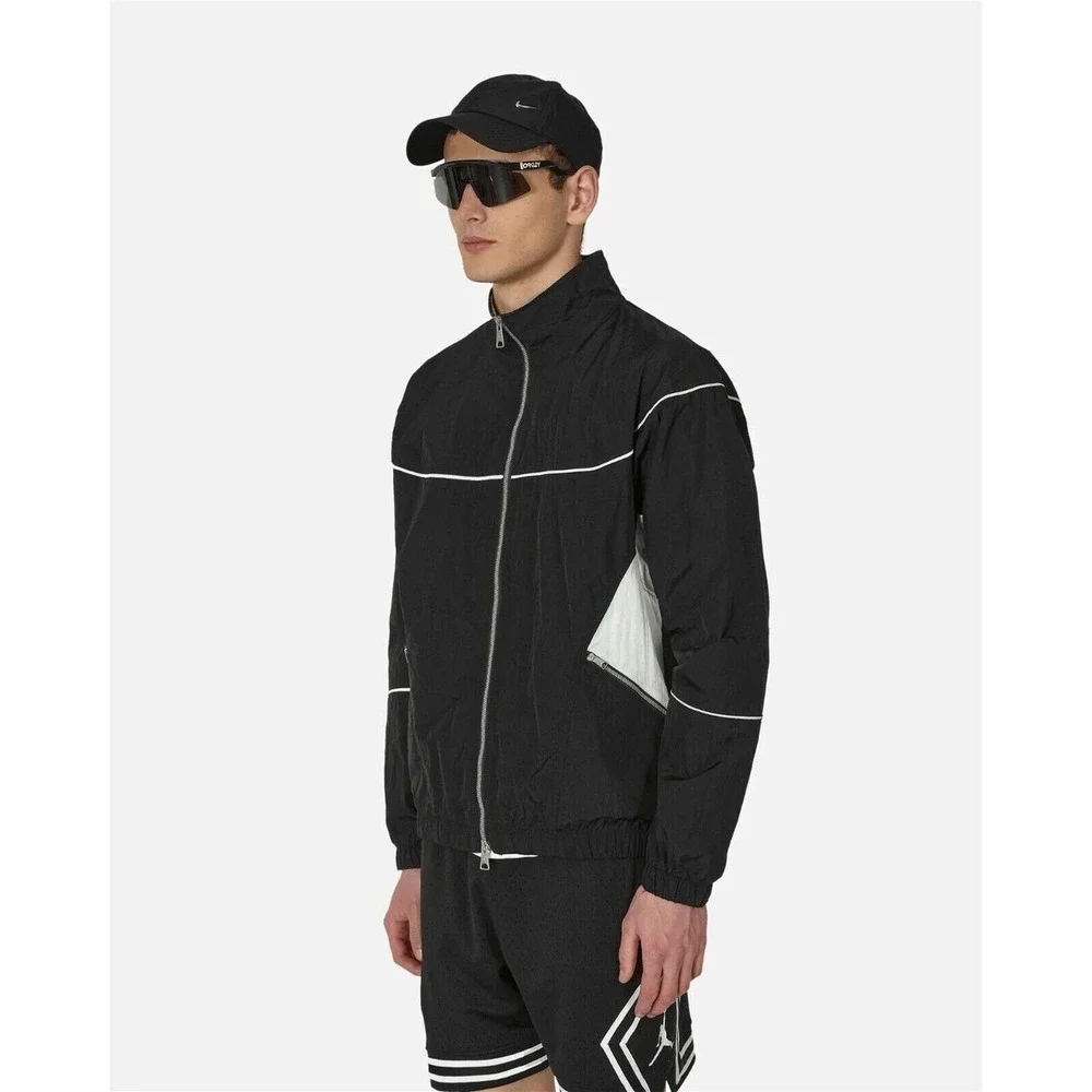 Air Jordan Essentials Flight Track Jacket Mens Size Small Black White DV7624-010